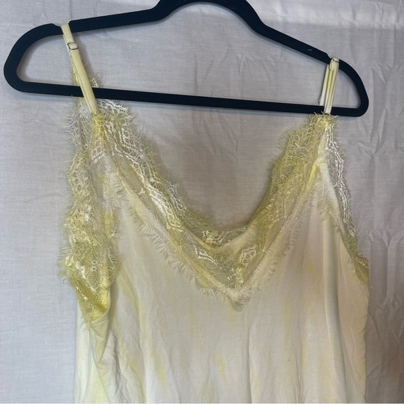 POL Yellow Tie Dye Lace Trim Cami Tank Top SIZE S SMALL - Picture 3 of 3